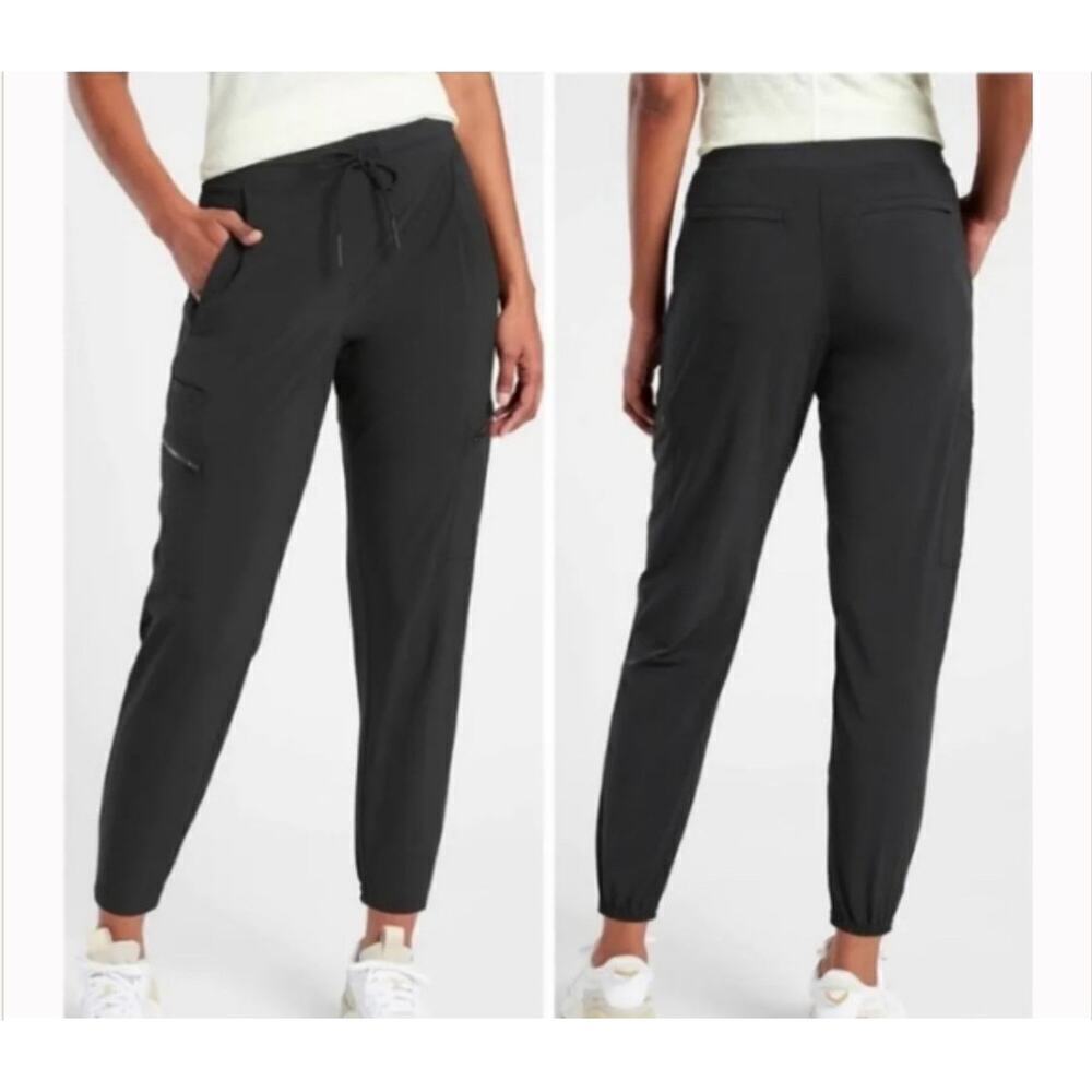 Athleta Venture Pant in Black Womens Size 2 EUC Travel Casual Office